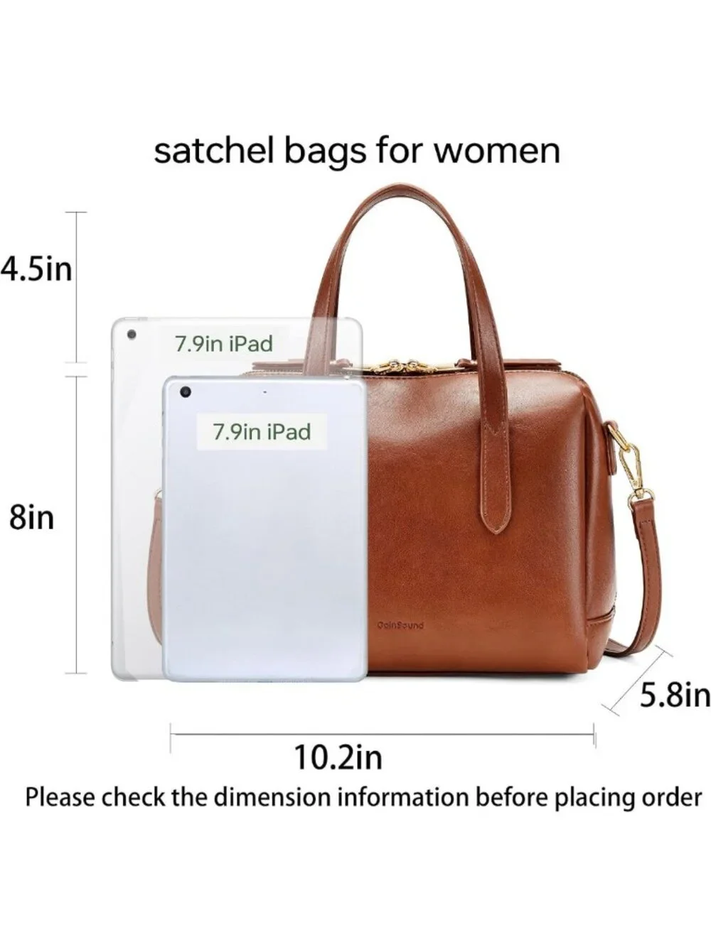 Vintage Vegan Leather Boston Bag for Women | Retro Satchel & Crossbody Purse